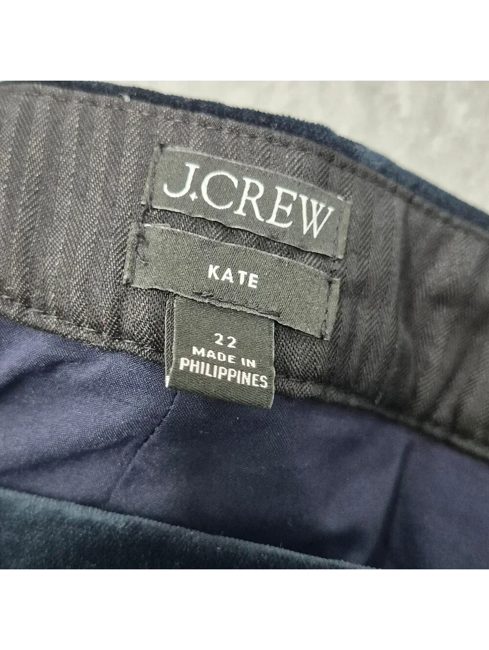 J. Crew Kate Velvet Pants
